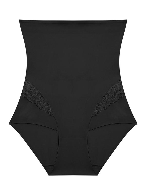 Women's Solid Contrast Lace Shapewear Shorts, Summer Clothes Women, High Stretch Wide Waistband Seamless Body Shaper, Tummy Control Butt Lifter Shorts, Women's Shapewear Clothing